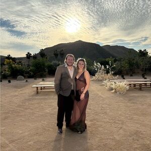 Elegant Black and Brown Evening Dress